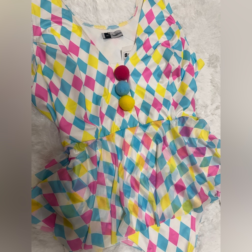 New 1xl clown bodysuit dress costume festival raver rave outfit - Picture 4 of 4